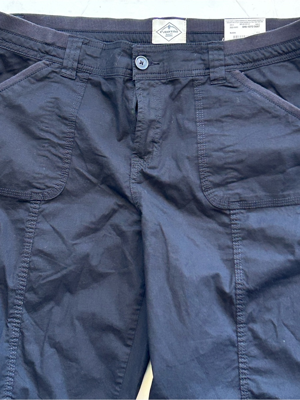 St. John's Bay Women's Navy Bermuda Shorts